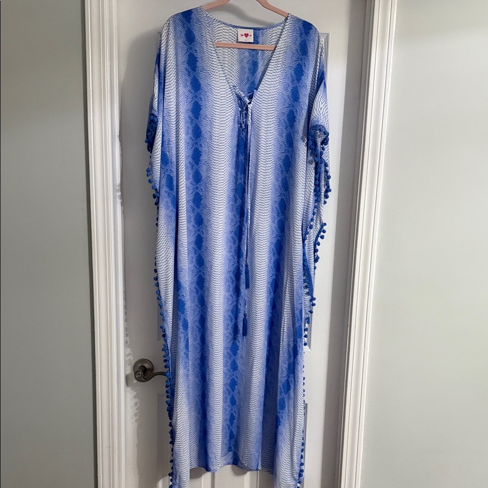 Buddy Love Blue and White Swim Coverup